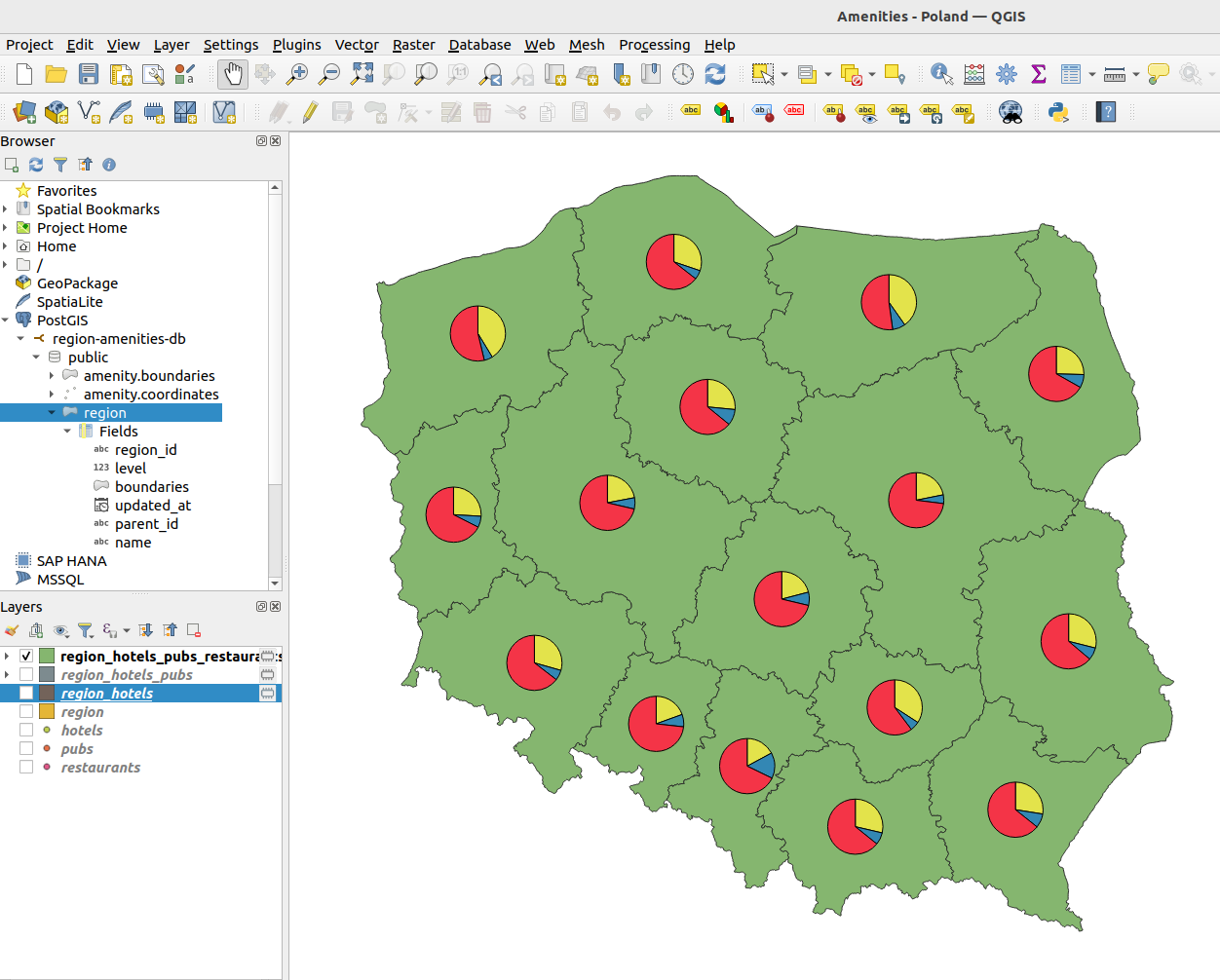Printable map stretching automatically to selected page size and layout